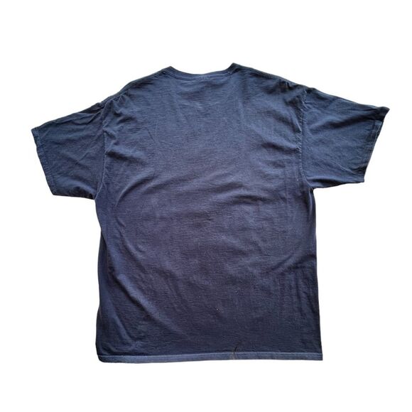 Vintage Bald Eagle USA 100% Navy Cotton Graphic Tee Mens Size XL - Picture 7 of 12